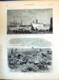 Old 1871 Royal Ship Victoria Albert Kingstown Prairie Hens Hunting Sh Victorian