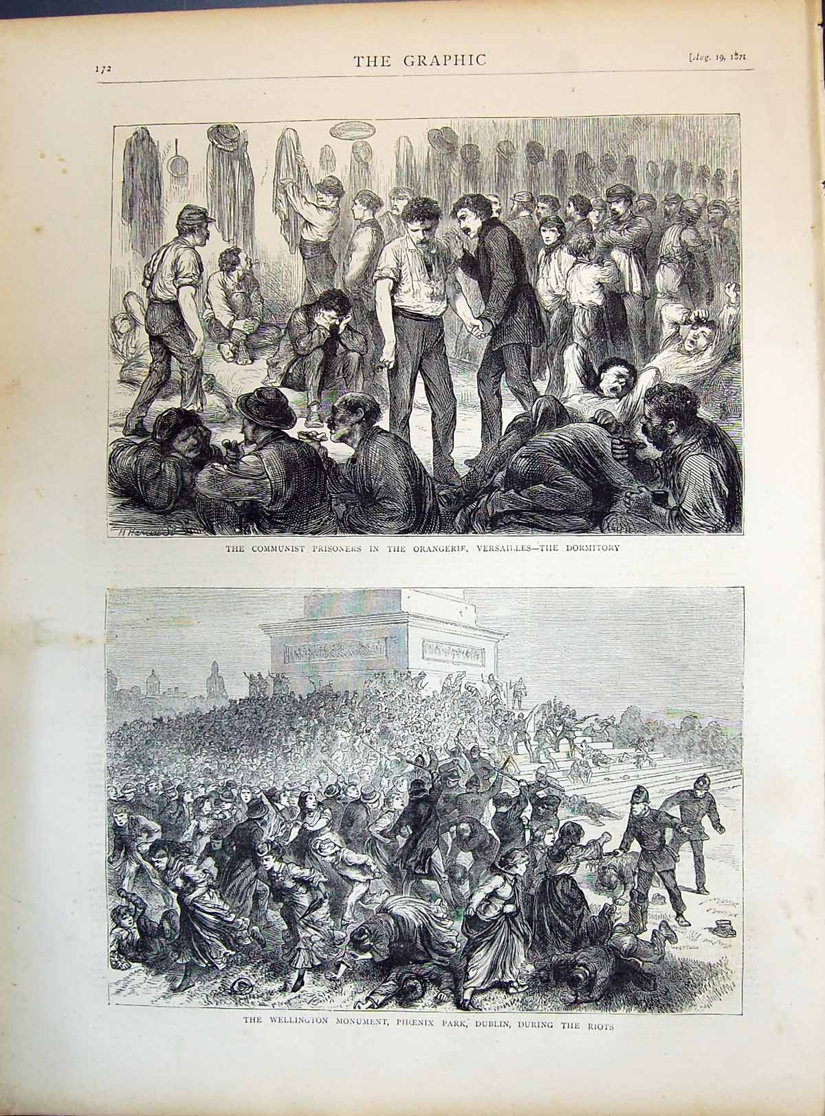 Old 1871 Communist Prisoners Orangerie Versailles Wellington Monument Victorian