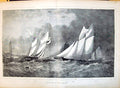 Old 1871 Yachting Solent Arrow Livonia Vanguard Egeria Foxhound Saili 19th