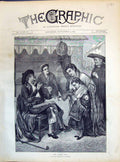 Original Old Antique Print 1871 First Fan Juan De Burgos Young Girl Burgess