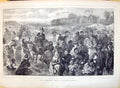 Old 1871 Londoners Holiday Hampstead Heath Donkey Rides Family Entert 19th