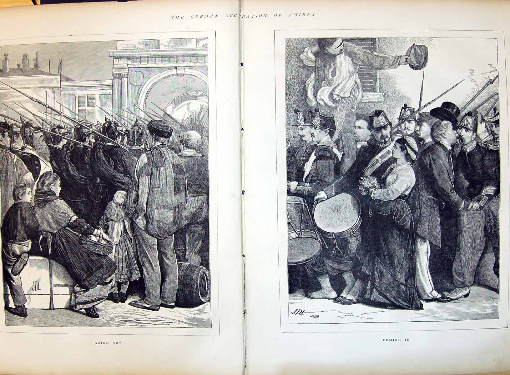 Old 1871 German Occupation Amiens Siers Going In Romance Coming OuVictorian