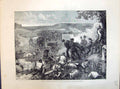 Original Old Antique Print 1871 Autumn Campaign War Battle Weaver'S Down Siers