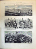 Old Print 1871 Camp Woolmer General Staveley Macmahon Thornhill Siers Sh 19th