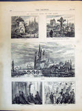 Old 1871 Lahn Limburg Cavalry Bridge Mounrning Rejoicing Memory Sedan Victorian