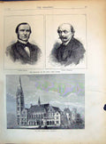 Old 1871 Engineers Cenis Tunnel Severino Grattoni Germano Sommeiller Victorian