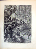 Old 1871 Running Gauntlet Army Manoeuvres Lady Man Carriage Sydney Ha Victorian