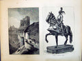 Antique Print 1871 Scarborough Castle England Statue Armour Hernando Cortes