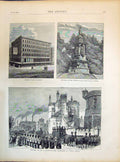 Old 1871 Monument Fenian Raid Canada Funeral Burgoyne Tower Whard Chi Victorian