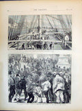 Antique Print 1871 Ship Underley Bonchurch Divers GBuyers Steps Bourse Pari