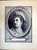 Original Old Antique Print 1871 Portrait Miss Neilson Rebecca Beautiful Woman