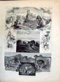 Antique Print 1871 Burgundy Wine Growing France Grapes Horse Cart Industry 19th