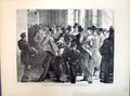 Original Old Antique Print 1871 Thursday Morning Scene City Bankers Bank Rate