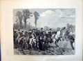 Antique Old Print 1871 Queen'S Hounds Hunting Uncarting Stag Horses Huntsmen