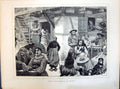 Original Old Antique Print 1871 Human Hair Market Alsace France Industry 19th