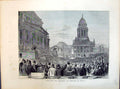 Old Antique Print 1871 Scene Unveiling Monument Schiller Berlin Germany 19th