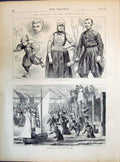 Antique Old Print 1871 Rob Roy Zuider Zee Dutch Costume Reception People Urk