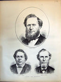 Antique Print 1871 Mormons Brigham Young Daniel Wells George Smith Portrait