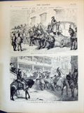 Old 1871 Rome Scene Arrival Cardinals Quirinal Palace Carnival Race P Victorian