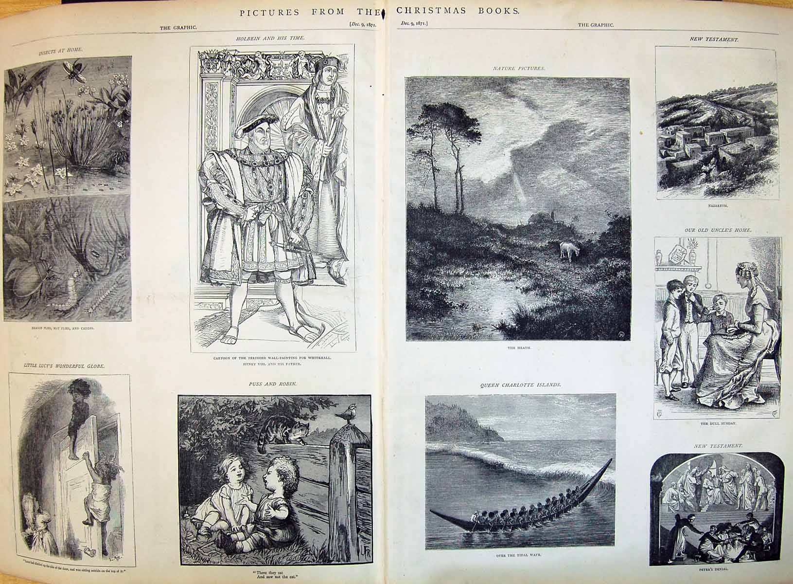 Old 1871 Queen Charlotte Islands Holbein Dragon Flies Nazareth Peters 19th