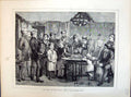 Old 1871 New Years Eve Scene Village Choir Squire'S House Family Ente Victorian