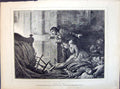 Original Old Antique Print 1871 Miss Mrs Launce Theatre Scene House Fire Rescue