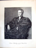 Original Old Antique Print 1871 Portrait Dean Stanley Watts 19th