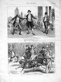 Old Antique Print 1872 Westminster Newspaper Correspondents Sandringham 19th