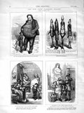 Original Old Antique Print 1872 New York Tammany Frauds Columbia Public School