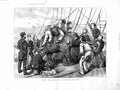 Old Antique Print 1872 Tom Duke Edinburgh Elephant Animals Ship Sailors 19th