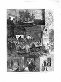 Original Old Antique Print 1872 Communist Refugees Co-Operative Kitchen Newman