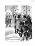 Original Old Antique Print 1872 Rome Italy Vatican Pope Guards Weapons 19th