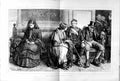 Old Antique Print 1872 Scene Railway Station Passengers Bench Fine Art 19th