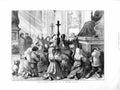 Old Antique Print 1872 Rome Italy Kissing Toe St. Peter'S Statue People 19th
