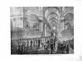 Original Old Antique Print 1872 King George Iii Visiting St. Paul'S Cathedral