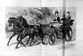 Original Old Antique Print 1872 Royal Convalescent Horses Carriage Country