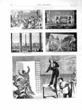 Old Antique Print 1872 Thanksgiving Day Oxford Circus Paris Play Rabagas 19th