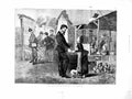 Original Old Antique Print 1872 Scene Prussian Siers Farewell France Chickens