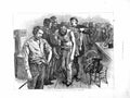 Original Old Antique Print 1872 Sketch Newgate Garotter'S Reward 19th