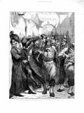 Original Old Antique Print 1872 Italy Siers Roman Priests Street Scene 19th