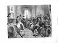 Original Old Antique Print 1872 Sketch Mothers Meeting Children Knitting 19th
