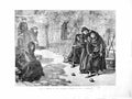 Old Antique Print 1872 Rome Italy Sketch Covent Garden Gesu E Maria Game 19th