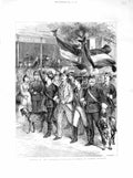 Original Old Antique Print 1872 Strasburg University Germany German Students