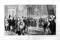 Original Old Antique Print 1872 Scene Queen Order Knighthood RoyaltyVictorian
