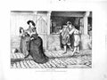Original Old Antique Print 1872 Casus Belli Men Ladies Street Scene Orchardson