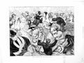 Original Old Antique Print 1872 Ball Room Men Women Dancing Romance Victorian