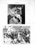 Old Antique Print 1872 Millwall School Children River Thames Goliath Ship 19th