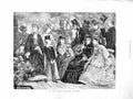 Original Old Antique Print 1872 Scene Horticultural Gardens Flowers People 19th