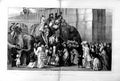 Antique Old Print 1872 Holiday People Zoological Gardens Elephants Animal 19th