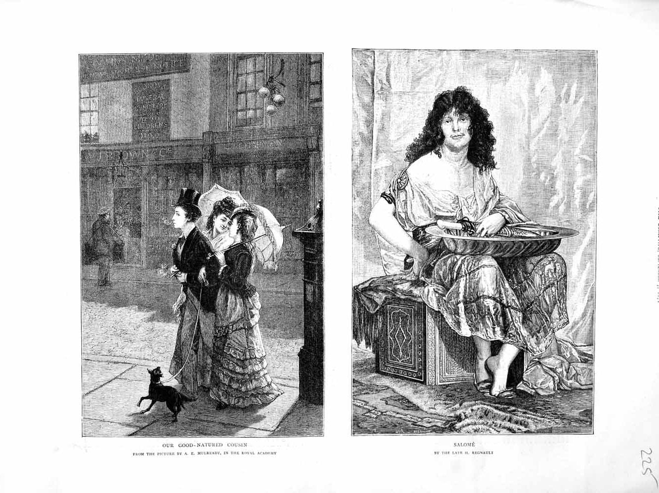 Old Antique Print 1872 Salome Man Regnault Ladies Man Royal Academy Art 19th